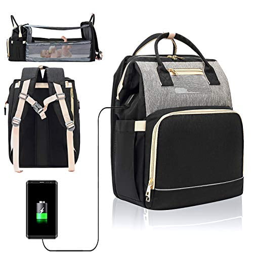 Travel bag Mommy Bag Diaper bag Changing Bag Infant bed With Sunshade & USB port Travel bag Mommy Bag Diaper bag Changing Bag Infant bed With Sunshade & USB port
